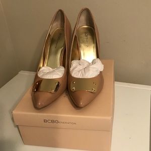 BCBG Beautiful nude heels